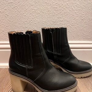 Black Leather Ankle Boots